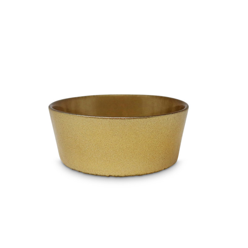 Crystal Glass Bowls with Gold Border