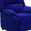 Deluxe Padded Contemporary Kids Recliner with Storage Arms-575610410