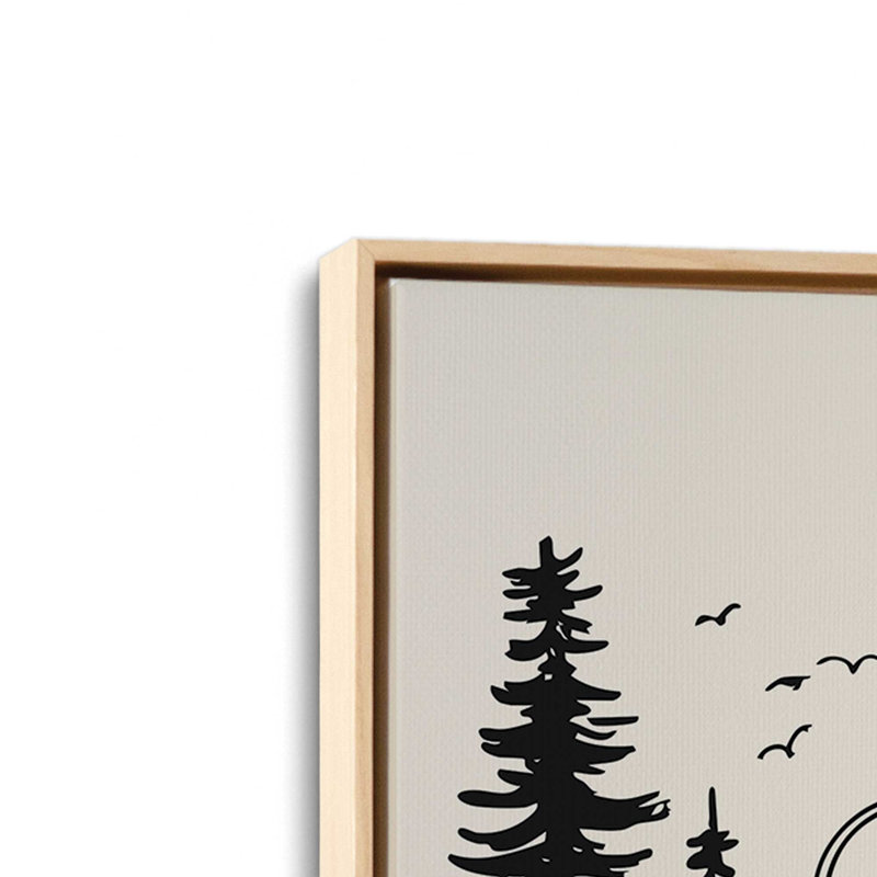 «Whispers of Pines», ensemble de 2 impressions, Cadre flottant en érable américain, 32 po x 48 po