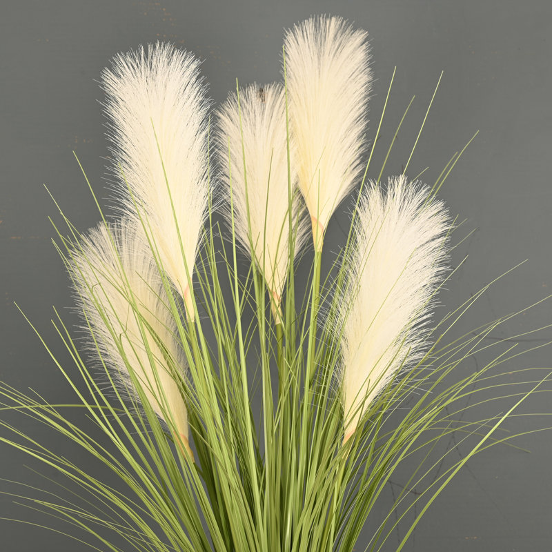Mclaughlin Faux Silk Pampas Grass Arrangement, Light Green