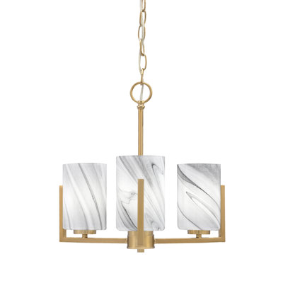 Lustre 3 lumières Dayberry illustré avec verre de 4 po
