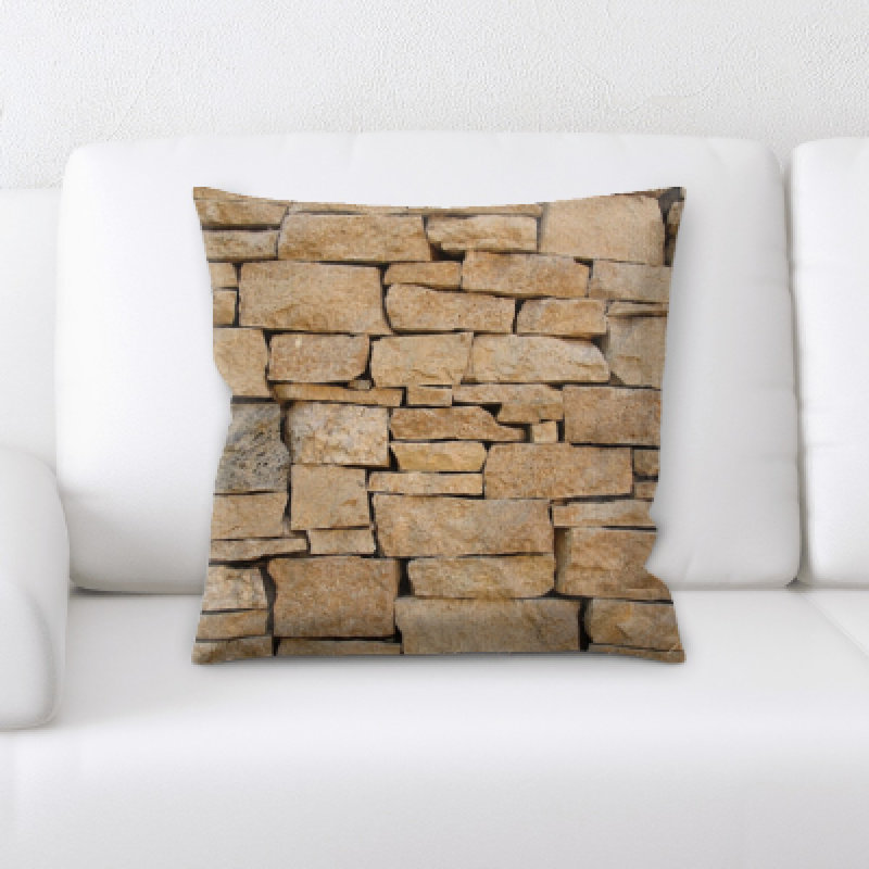 Burwell Brick Textures Throw Pillow