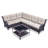 Wicker 6 - Person Modular Patio Conversation Sets with Cushions