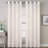 Lyla Linen Solid Color Bedroom Privacy Window Drapes Energy Saving Light Filtering Sheer Woven Linen Elegant Grommet 2 Curtain Panels-575099900-575099872