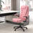 Vibration Heated Reclining Office Chair, Pink Pu Leather, 6 Points Massage, Armrest, Remote - Back Pain Alleviation Massage Computer Chair In With And Adjustable