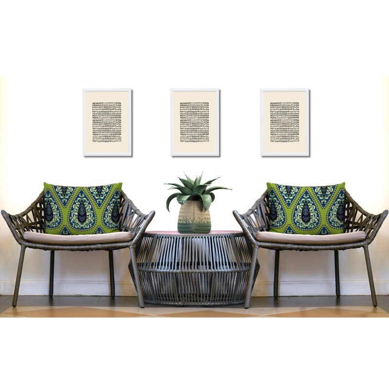 Paisley Outdoor Reversible Throw Pillow, Chartreuse