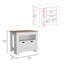 Kitchen Island Two Door Cabinet And Shelf-1384924234