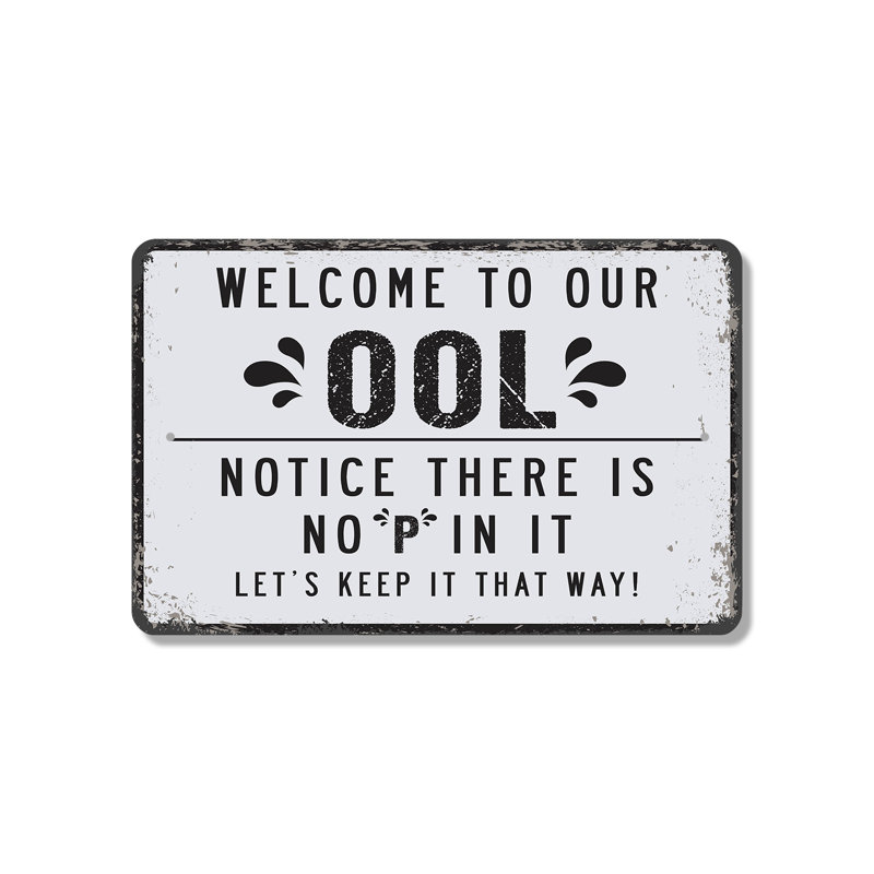 Welcome to Our OOL (paquet de 2) en plastique 8 po x 12 po