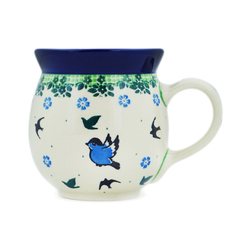 Grande tasse à bulles en grès poli 16 oz - Blue Bird Babies