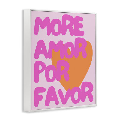  More Amor Por Favour, estampe numérique encadrée par House of Lulu