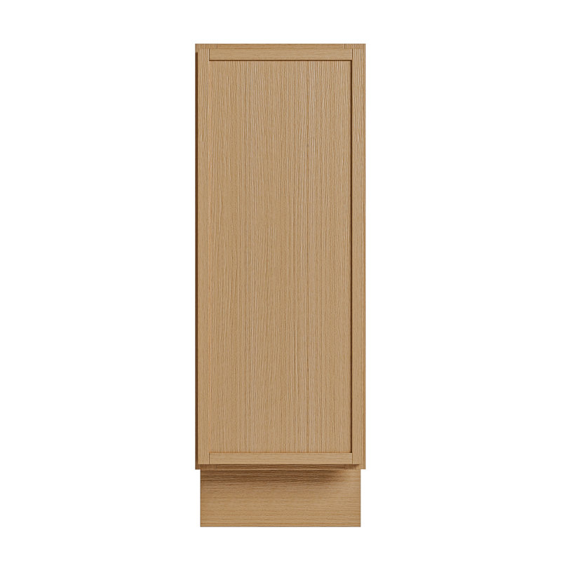 Modern White Oak Kitchen Base Cabinet with Plywood Box, Hinges, Custom Layouts, 12", No