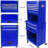 6 Detachable Tool Holder Box Cabinet - With Lock And Wheels, Powder Coated, 100Kg Bearing Capacity, Blue For Garage Workshop Metal On Wheels Storage Organizer Repair Shop,-1497359890
