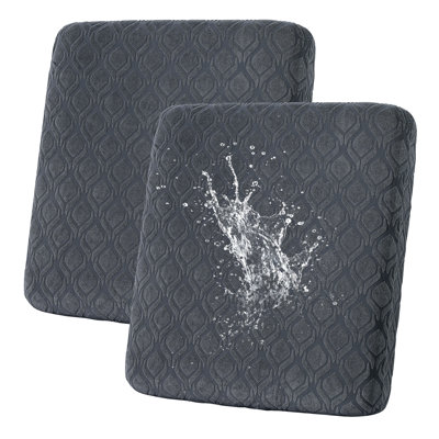 2 Pcs Waterproof Couch Cushion Covers,Washable Stretch Outdoor Patio Furniture Covers