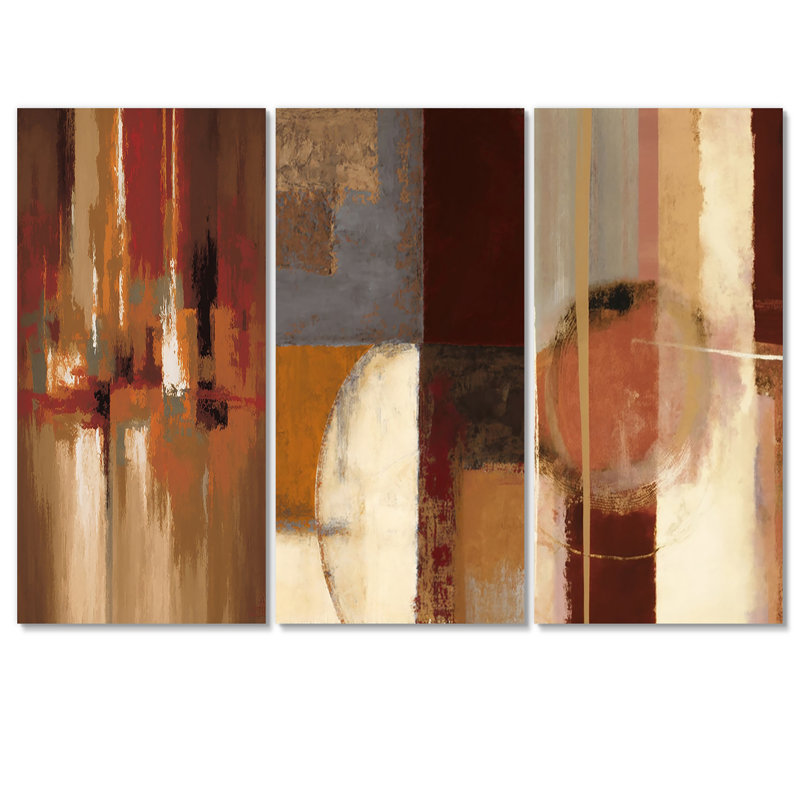 «Chocolate City At Horizon I», reproduction sur toile 3 pièces, H 40 po x l 60 po x P 1 po