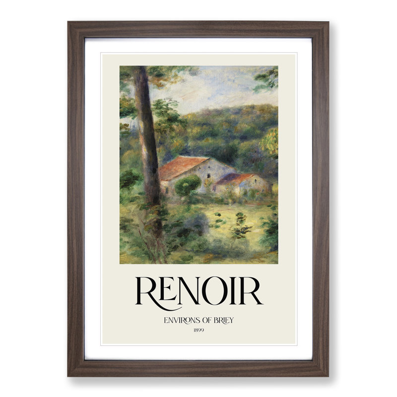 Environs Of Briey by Pierre-Auguste Renoir - Single Picture Frame Print, 36cm H x 27cm W x 2cm D, Walnut Framed