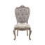 Ensemble de 2 chaises d'appoint Ariadne en velours et finition platine antique