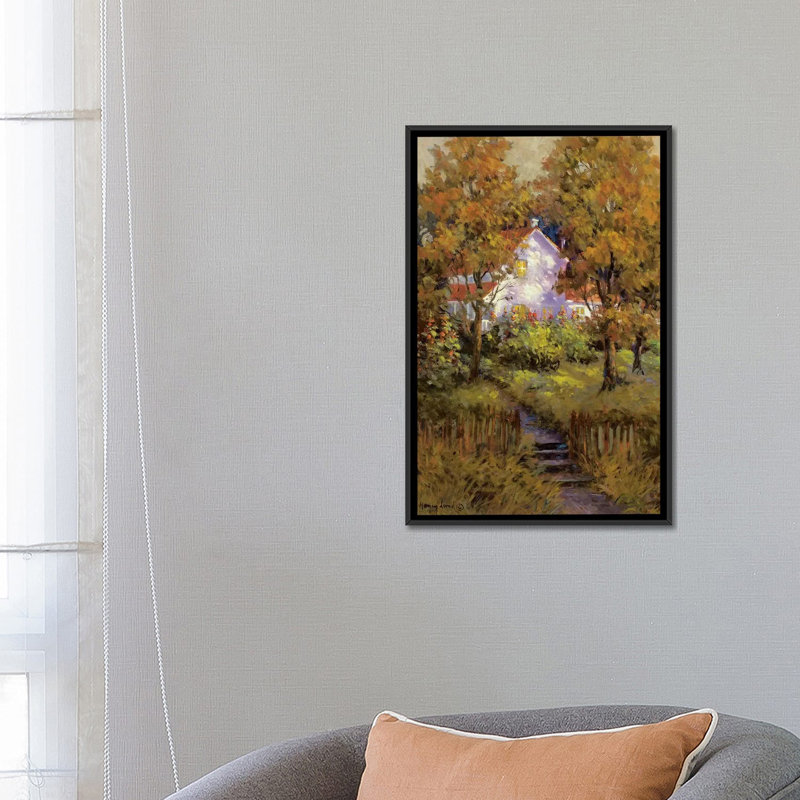 « rural vista iv », impression sur toile, H 26 po x l 18 po x P 1,5 po, Toile avec cadre noir, Pas de tapis