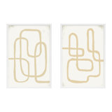 Line Works In White Painting by StudioM