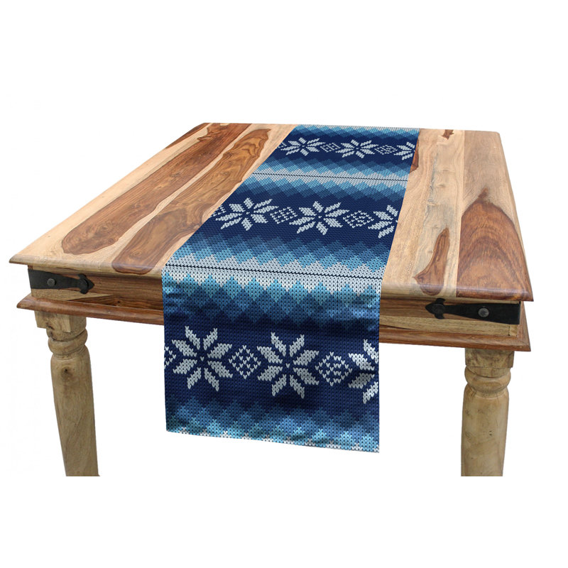 Geometric Christmas Table Runner, 90" x 16"