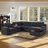 Burwell Oversized U-Shaped Sectional Sofa Bed Pull Out Sleeper Couch With Storage Chaise,  Storage Armrest, 2 Cup holders and USB-956488979