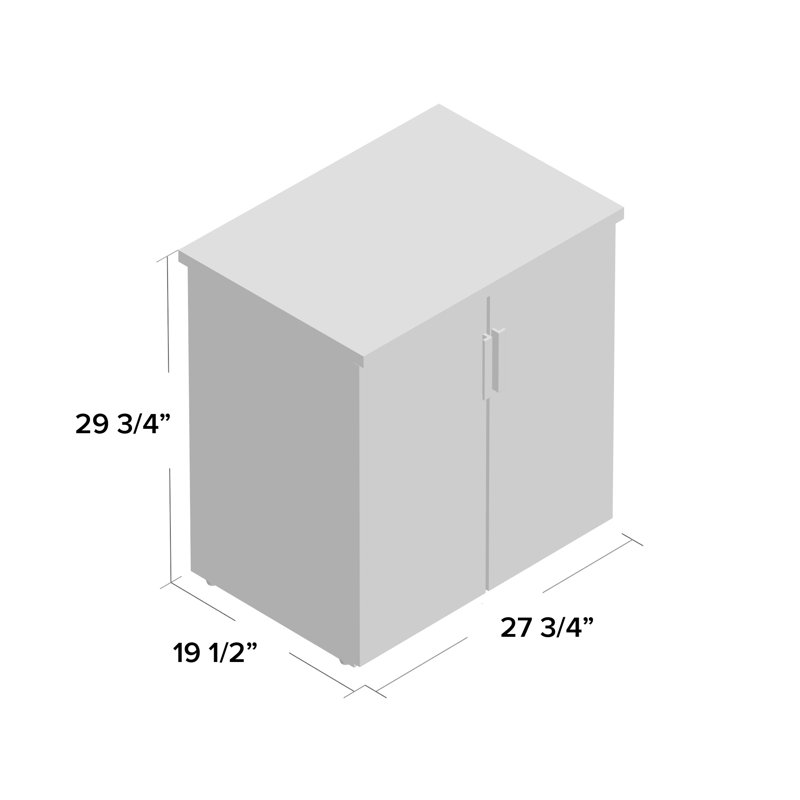Armoire de rangement à 2 tablettes Glidden, Gris foncé