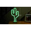 Lampe de table cactus verte à DEL 11,5 po à piles style néon