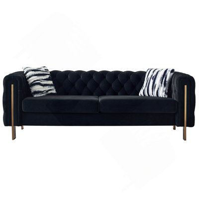 Modern Velvet Sofa .