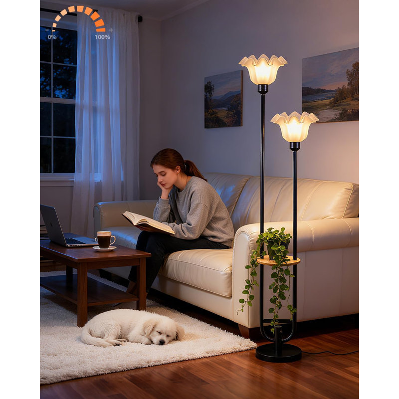 Adjustable Light Flower-Shaped Floor Lamp
