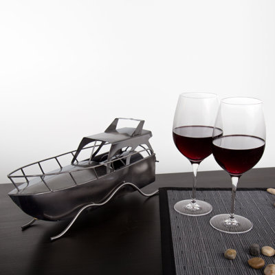 Kruger Tabletop Wine Bottle Rack in Gray