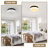 Modern Black Metal Frame Milky Glass Shade Led Flush Mount Ceiling Light, 5 Color Temperatures Adjustable For Living Room Bedroom-85124784-85124789