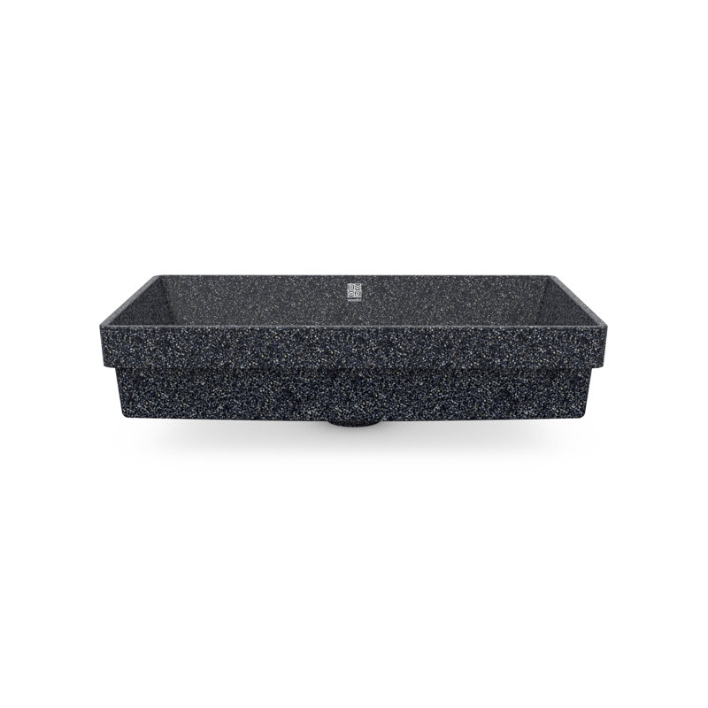 Cube60 23.62'' L Bathroom Sink, Stone