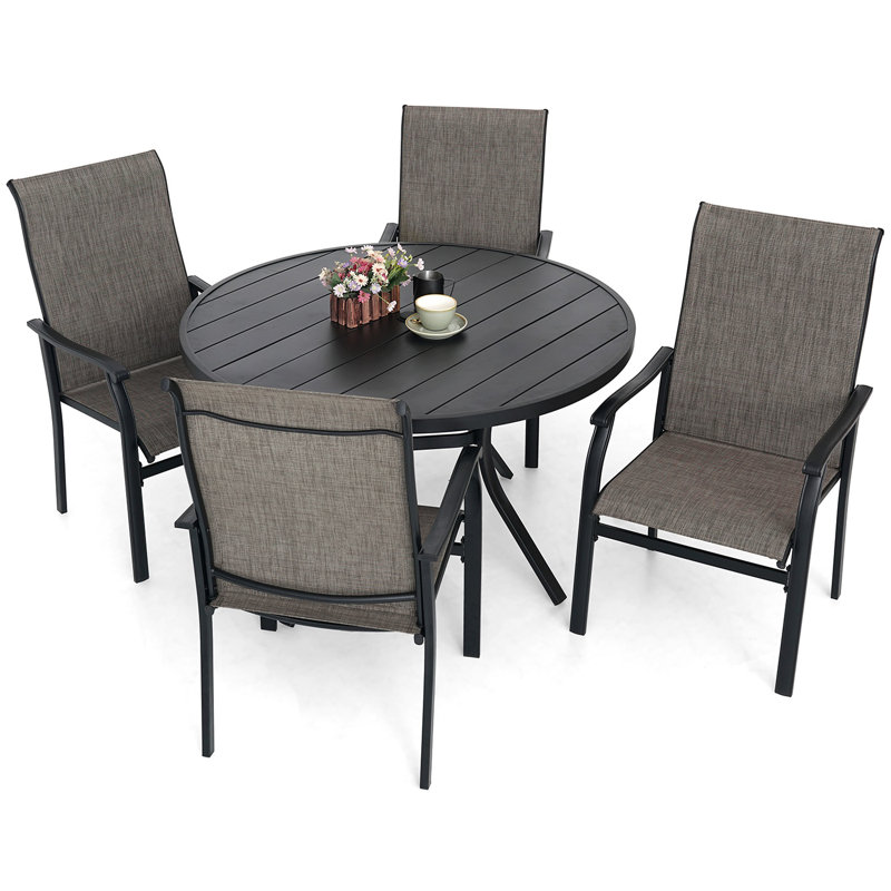 Ensemble repas pour 4 personnes, Brun clair / brun