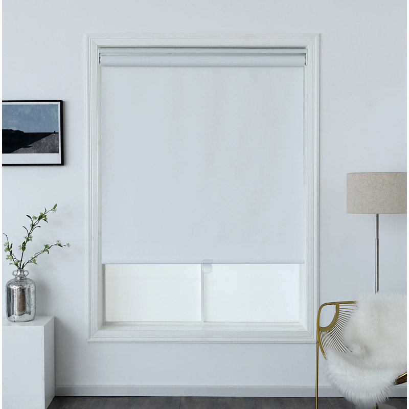 Store à enroulement occultant 100% sans protection UV, Blanc cassé, L 29 po x L 64 po