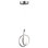 1 - Light Silver LED Unique/Statement Pendant