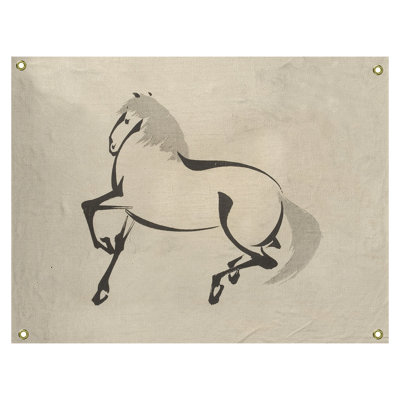 Tapisserie de cheval en aquarelle japonaise Steadman
