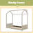 Velvet House Bed Wood Bed-574131275-574131277
