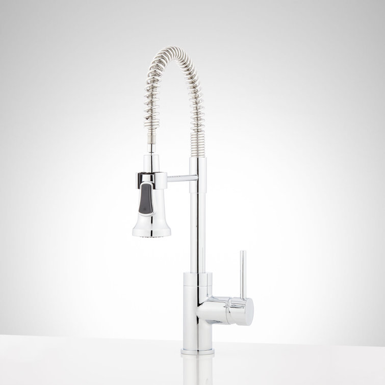 Presido Single Handle Kitchen Faucet with Pullm Down Spring Spout