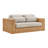 Thames Outdoor Patio Wicker Outdoor Patio Rattan Loveseat In Natural Light Gray
