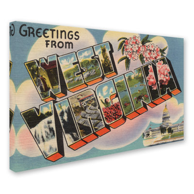 «Post Card 16» par Lantern Press, reproduction d'art textuel sur toile