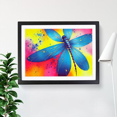 Dragonfly Splash Vol.1 Abstract 1 Piece Single Picture Frame Wall Art