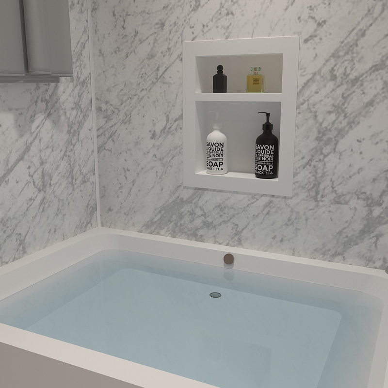 42x60 - Center Drain - Acrylic Alcove Tub - With Overflow And Adjustable Feet