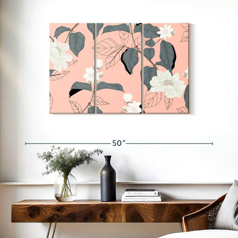Jasmine On Pink, 24" H x 38" W