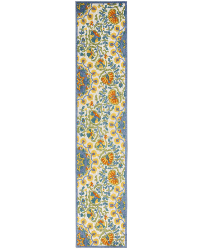 Agafia Floral Indoor Rug, Runner 2'3" x 12'