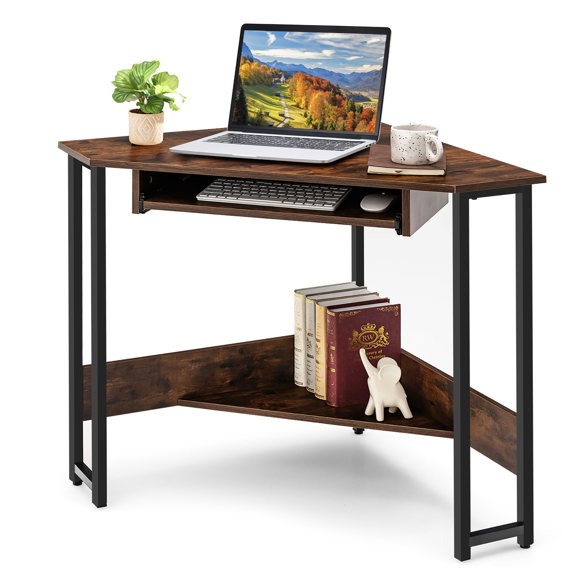 17 Stories Sadle-Rose Corner Desk & Reviews | Wayfair