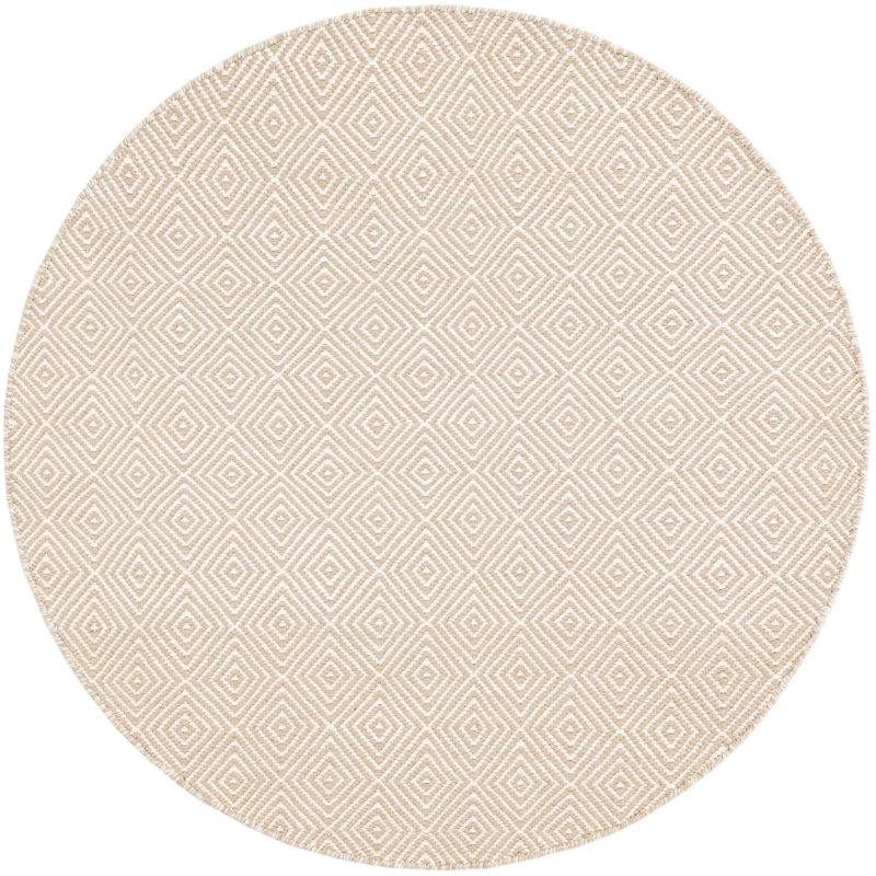 Contemporary Ohara Area Rug Beige Color, Round 4'1"