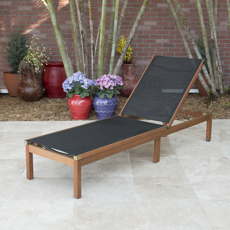 Chaise longue inclinable Brighton, 76, Noir
