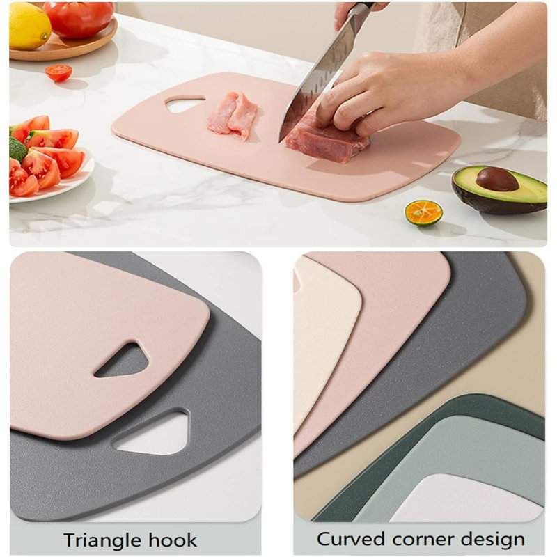 3-piece Plastic Cutting Board Set Pink