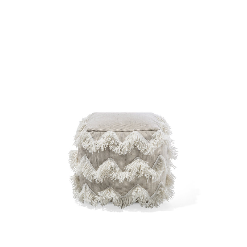 Clarisabel 44cm Wide Square Chevron Pouffe Ottoman