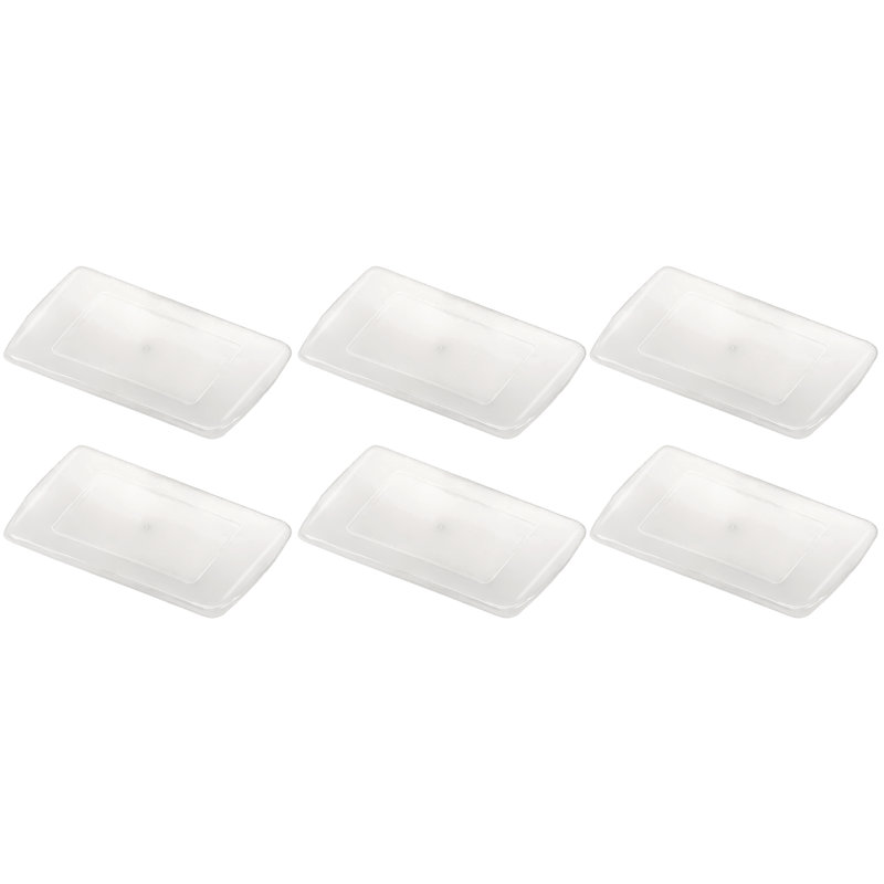  Couvercle de bac multi-usages, transparent, paquet de 6