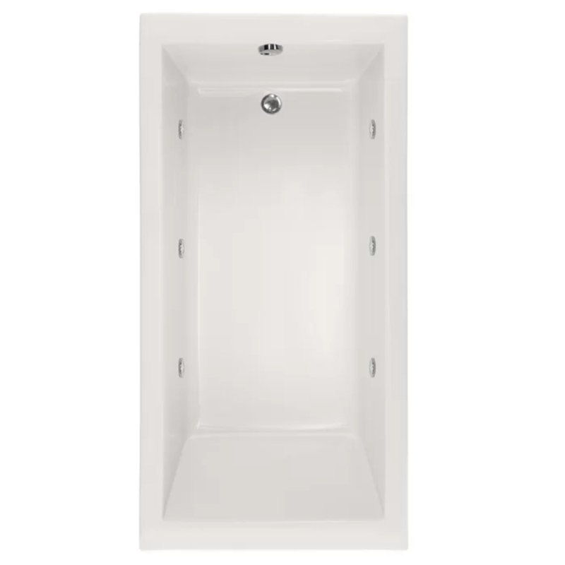 Lacey 72'' L Bathtub, Biscuit, Matte Black